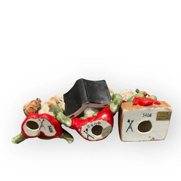 Homco Trio of Vintage Christmas Elves - Picture 5 of 5